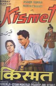 Kismet, Ashok Kumar, Mumtaz Shanti, Shah Nawaz, Mubarak, Chandraprabha, David, Kanu Roy, V. H. Desai, 1943