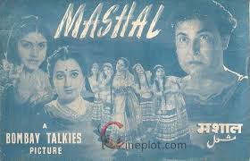 Mashaal, Ashok Kumar, Sumitra Devi, Ruma Devi, S. Nasir, Kanu Roy, Arun Kumar, Cuckoo, Nana Palsikar, 1950