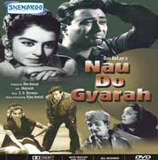 Nau Do Gyarah, Dev Anand, Kalpana Kartik, Jeevan, Lalita Pawar, Shashikala, Madan Puri, Rashid Khan, Helen, Jagdish Raj, Nazir Kashmiri, Tun Tun, 1957