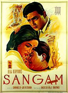 Sangam, Raj Kapoor, Vyjayanthimala, Rajendra Kumar, 1964