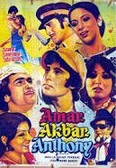 Amar Akbar Anthony, Amitabh Bachchan, Rishi Kapoor, Vinod Khanna, Neetu Singh, Shabana Azmi, Parveen Babi, Pran, Jeevan, Ranjeet, Yusuf Khan, 1977