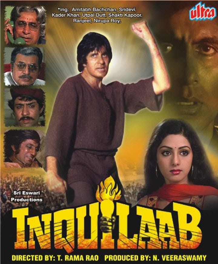 Inquilaab, Amitabh Bachchan, Sridevi, Sunil Dutt, 1984