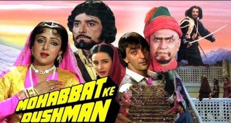 Mohabbat Ke Dushman, Raaj Kumar, Hema Malini, Sanjay Dutt, Farha Naaz, 1988