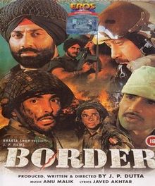 Border, Sunny Deol, Jackie Shroff, Sunil Shetty, Akshaye Khanna, Pooja Bhatt, Tabu, 1997