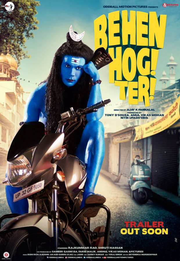 SHOCKING: Rajkummar Rao dressed up as Shiva for the poster of Behen Hogi Teri creates legal trouble, , 2017