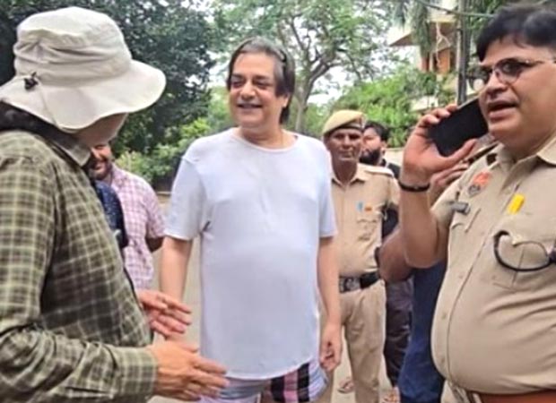 Chandrachur Singh interacts with officials during Gurugram demolition drive outside his residence, , 2026